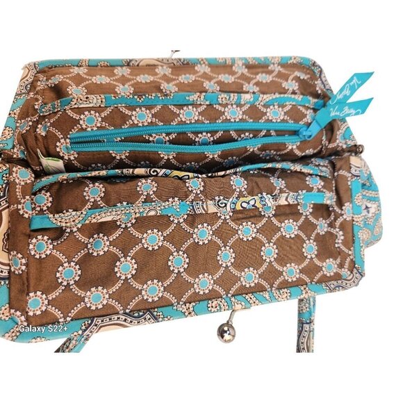 Vera Bradley Quilted Paisley Handbag With Dual Straps & Kiss Lock Closure 12x15 - Picture 4 of 13